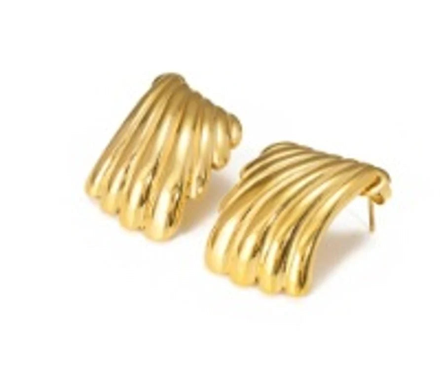 1 Pair Elegant Bow Knot 304 Stainless Steel 18K Gold Plated Drop Earrings