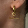 1 Pair IG Style Retro Classic Style Geometric Solid Color Removable Plating 304 Stainless Steel 18K Gold Plated Drop Earrings