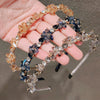 luxurious geometric artificial crystal hair band