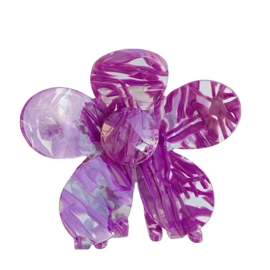 simple style flower acetic acid sheets handmade hair claws 1 piece