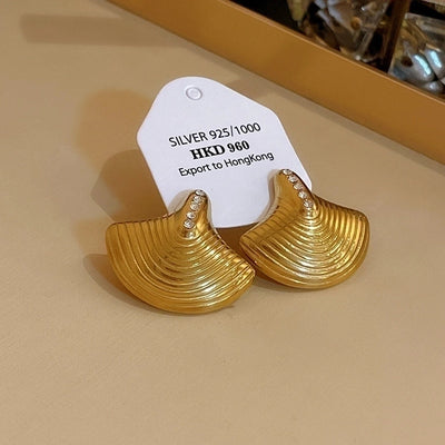 1 Pair IG Style French Style Classic Style Geometric Round Heart Shape Plating Titanium Steel Drop Earrings Earrings Ear Studs