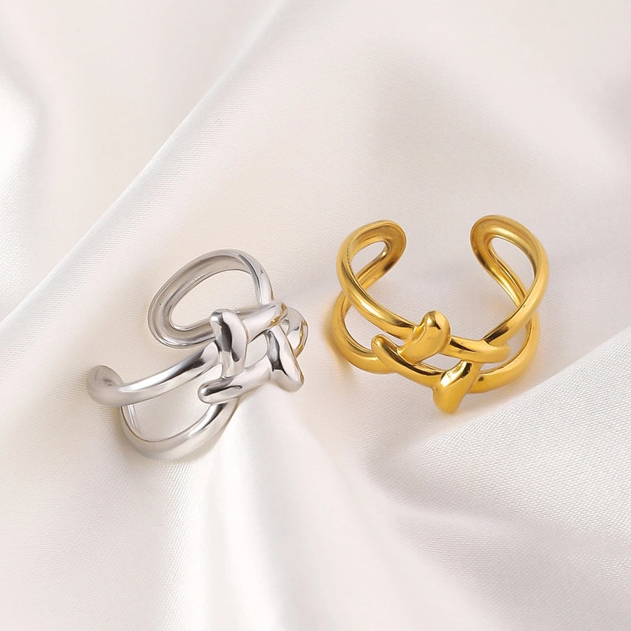 Jewelry Simple Style Classic Style Geometric Titanium Steel Open Rings