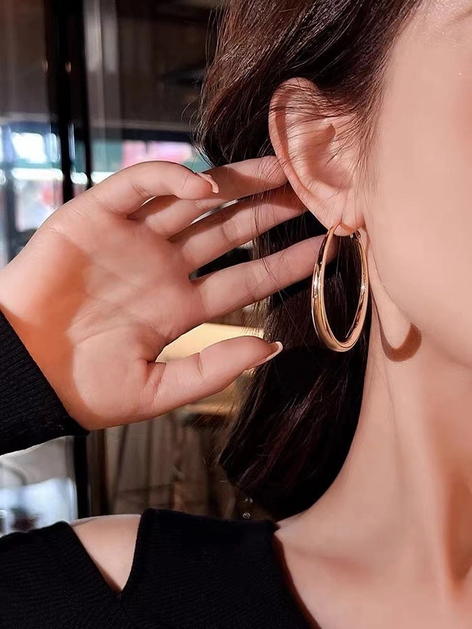 1 Pair Casual Simple Style Geometric Plating Copper Earrings