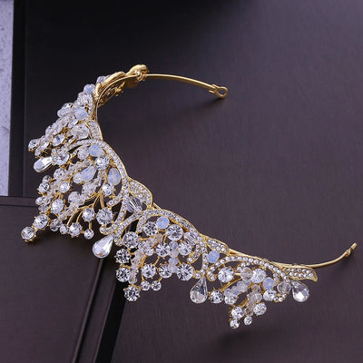 fashion crown flower alloy rhinestone crown 1 piece