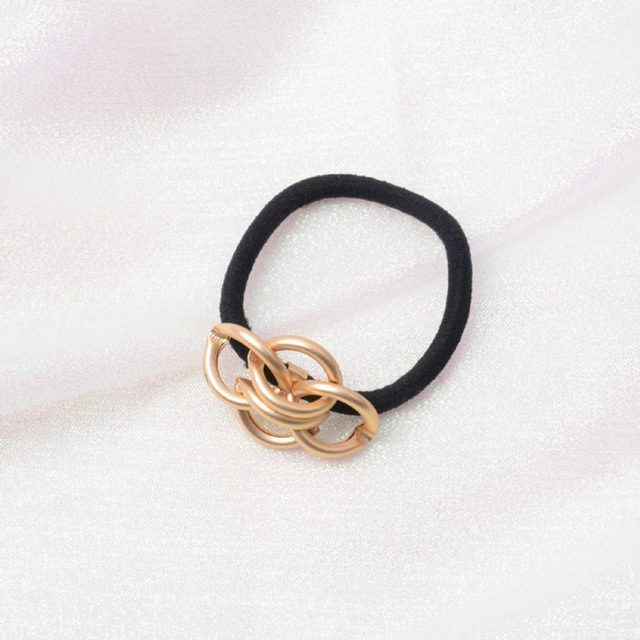 Women's Simple Style Color Block Alloy Plating Hair Tie