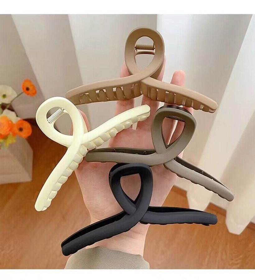 new 15CM oversized frosted hair clip female shark clip high-grade hair volume multi-head updo hair clip