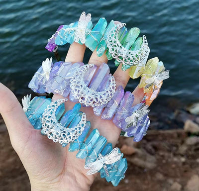 Women's Simple Style Commute Color Block Alloy Inlay Natural Stone Gem Crystal Crown