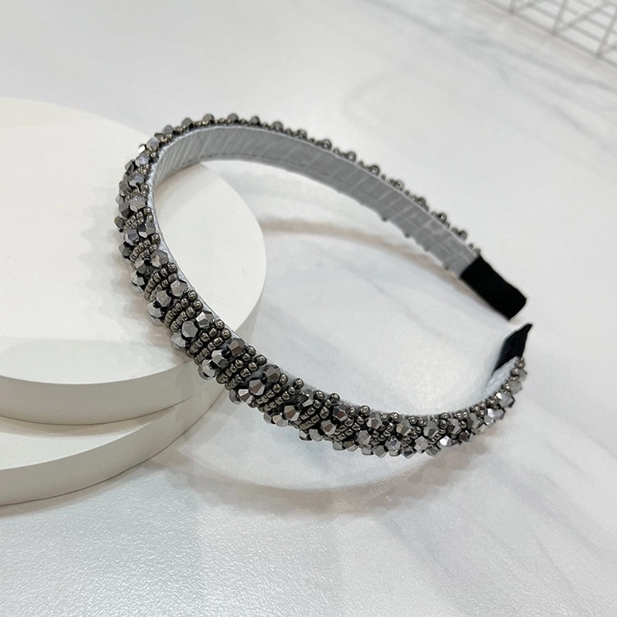 women's shiny solid color sponge hair band