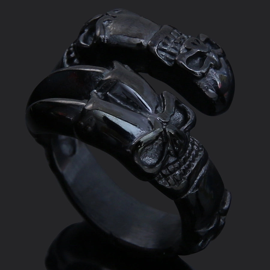 Jewelry Retro Punk Skull 304 Stainless Steel Rings
