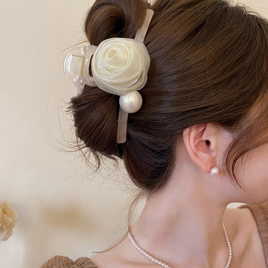 Women's Simple Style Classic Style Flower Plastic Resin Flowers Hair Claws