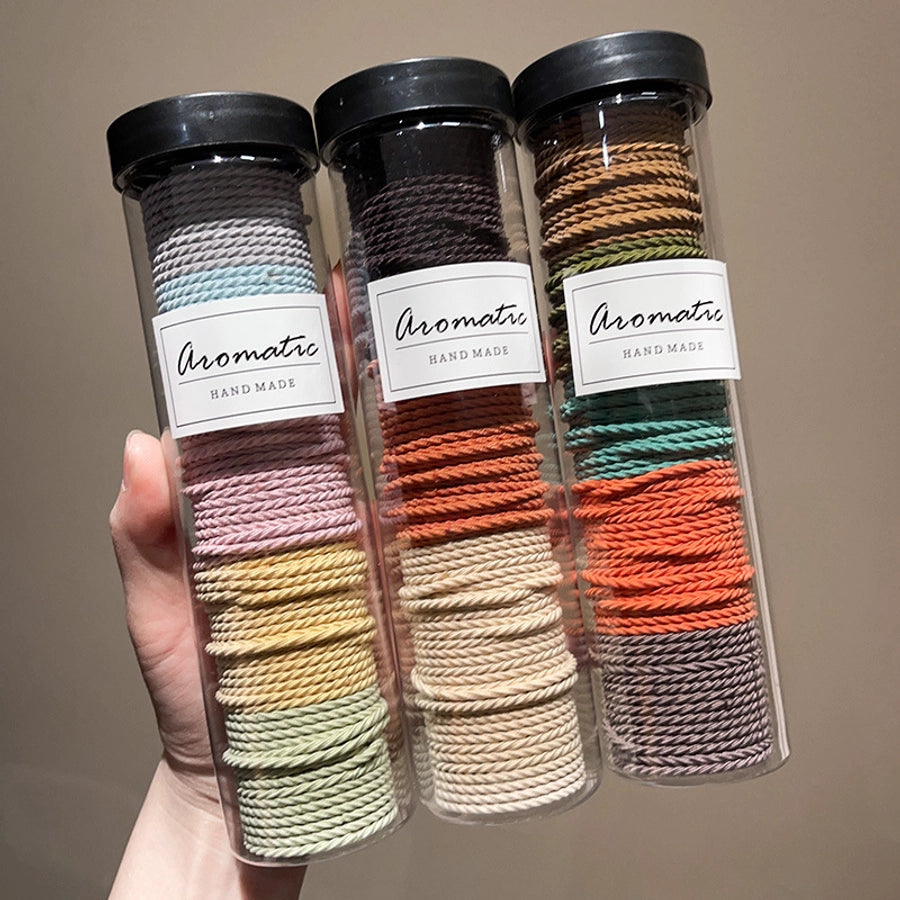 Canned rubber band women's tie head high elastic durable hair rope tie head  new rubber band high ponytail hair rope hair ring