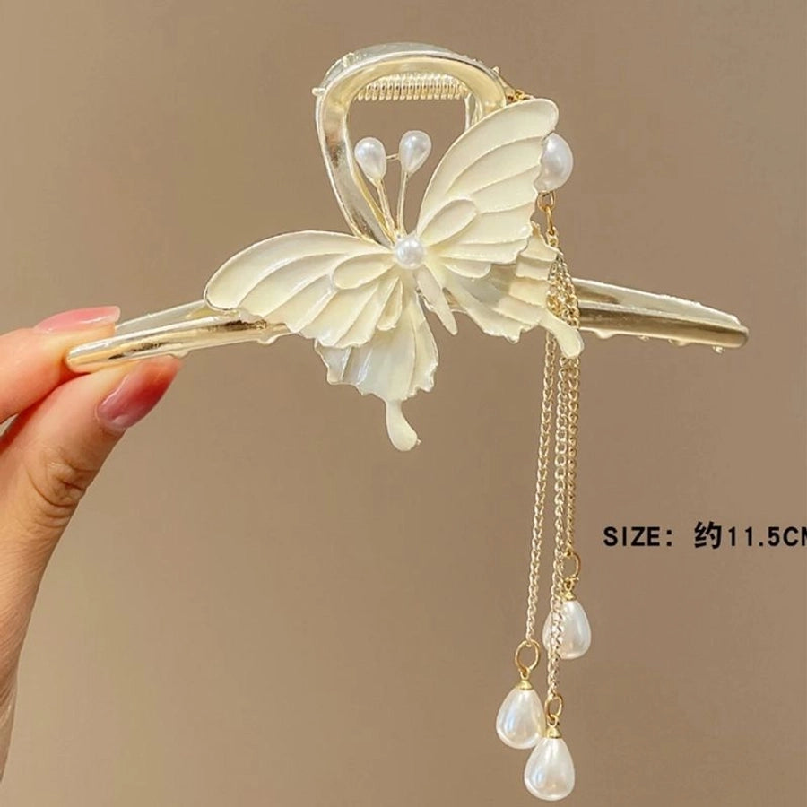 fashion flower metal plating artificial rhinestones hair claws 1 piece