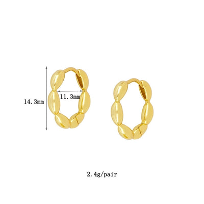 1 Pair Simple Style Geometric Star Inlay Copper Zircon Gold Plated Earrings Ear Studs