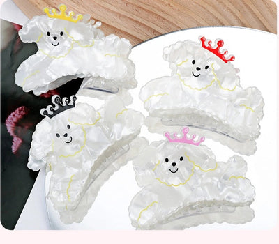 simple style dog crown pvc hair claws 1 piece