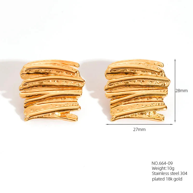 1 Pair Retro French Style Classic Style Geometric Flower 304 Stainless Steel Artificial Pearls 18K Gold Plated Imitation Gold  Ear Studs