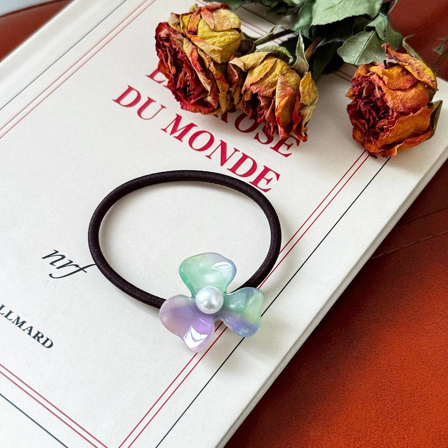 Women's Simple Style Classic Style Flower Plastic Cloth Flowers Hair Tie