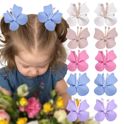 Girl'S Sweet Butterfly Pu Hair Clip