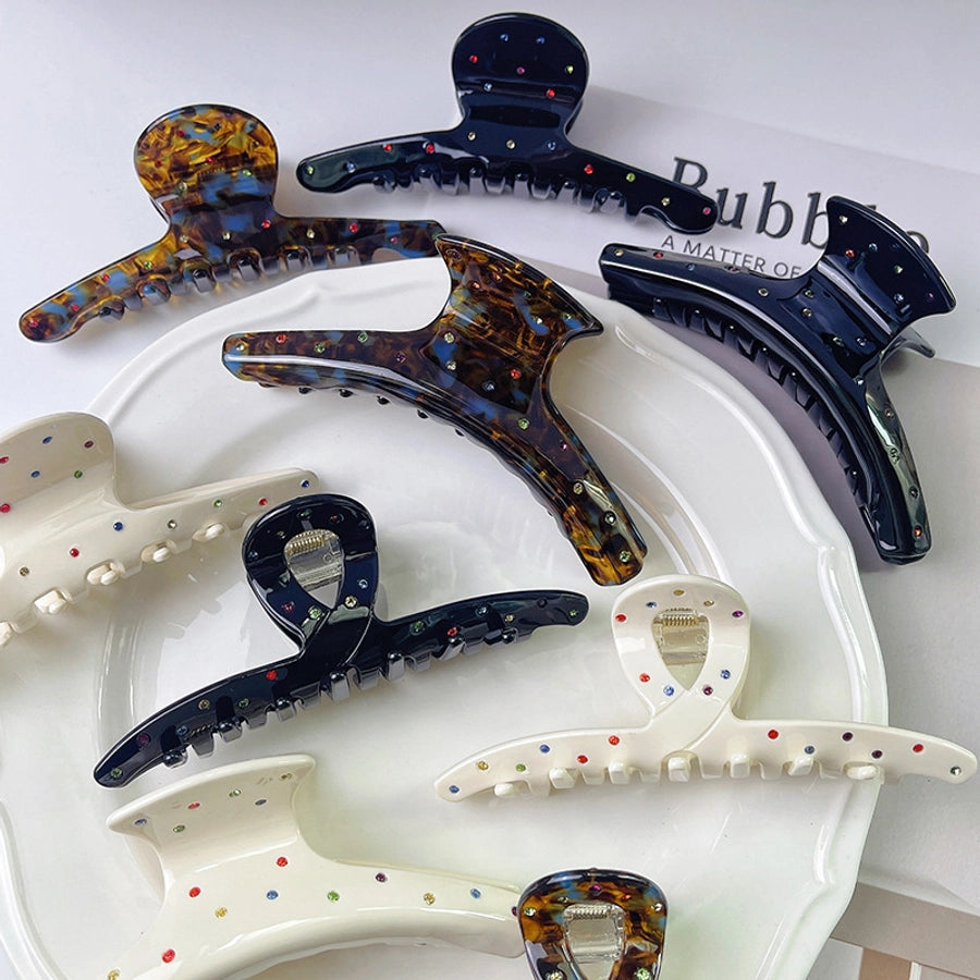 Women's Simple Style Geometric Solid Color Acetic acid sheets Hair Claws