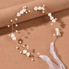 bridal headdress pearl three-petal flower handmade headband
