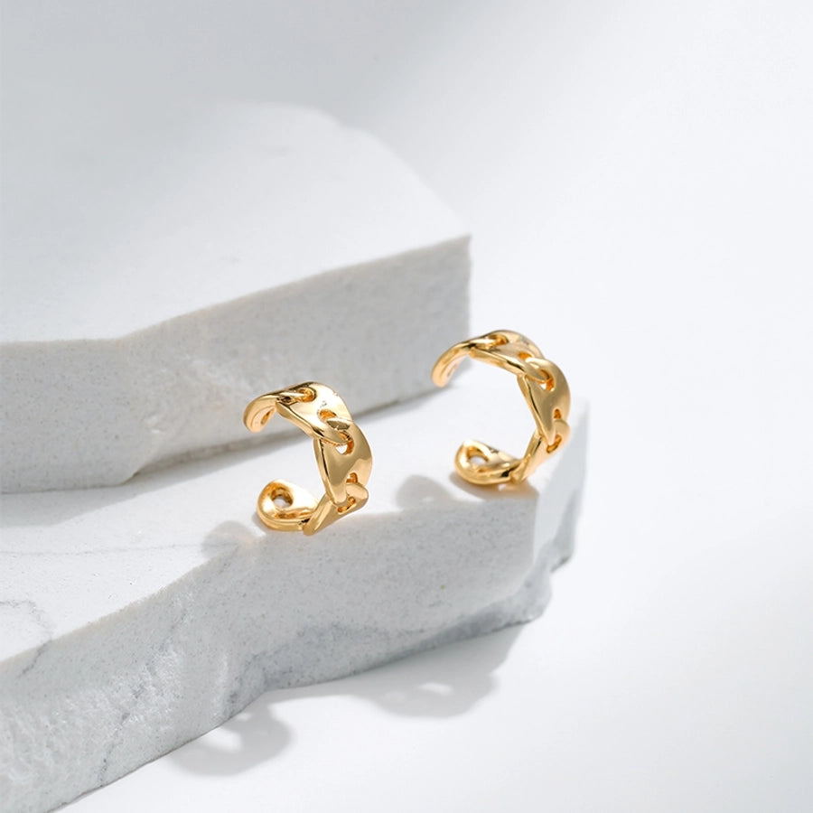 1 Pair Casual Elegant Classic Style Geometric Copper Ear Cuffs