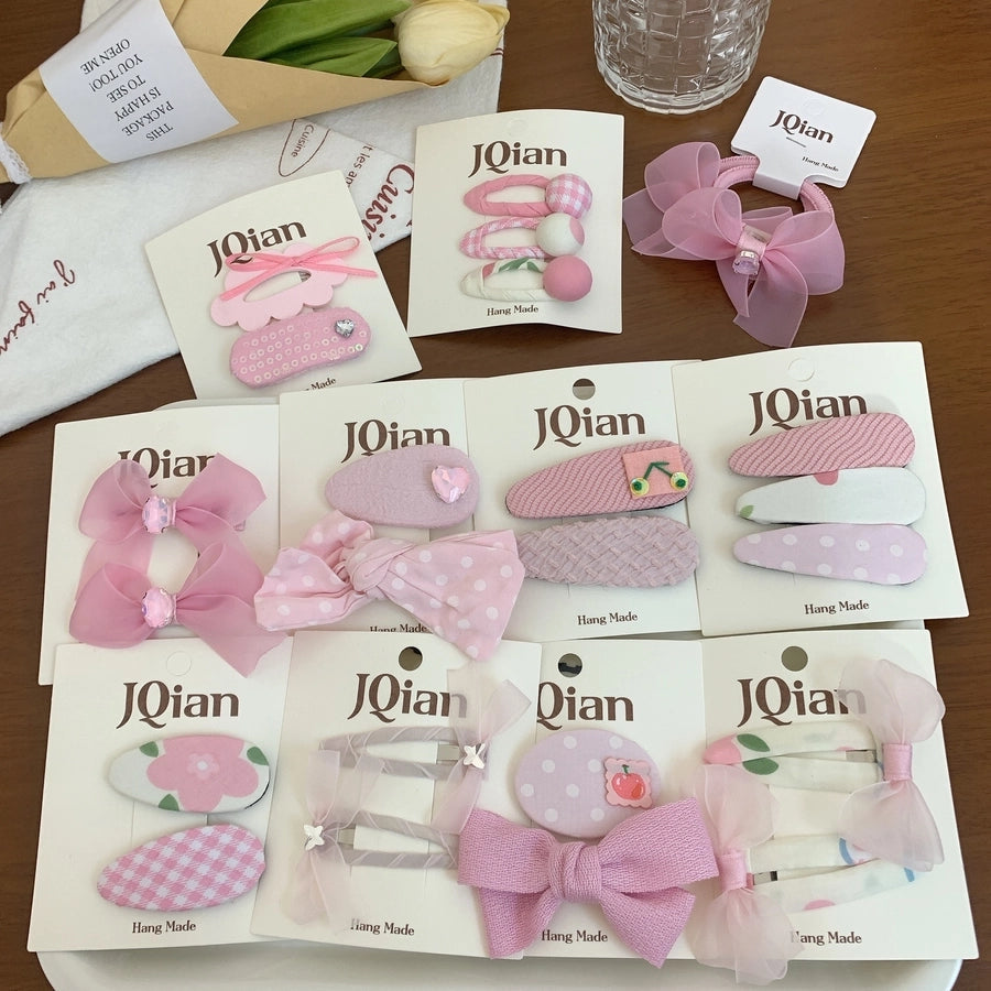 Women's Sweet Korean Style Bow Knot Sequins Hair Clip Hair Tie