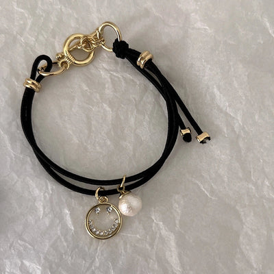 Women's Simple Style Heart Shape Smiley Face Alloy Hair Tie