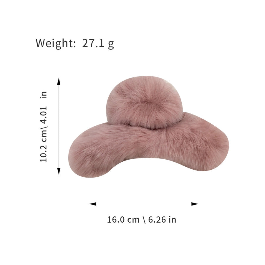 Women's Simple Style Solid Color rabbit fur Hair Claws