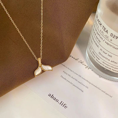 201 Stainless Steel Copper Gold Plated Plating Inlay Leaves Acrylic Zircon Pendant Necklace