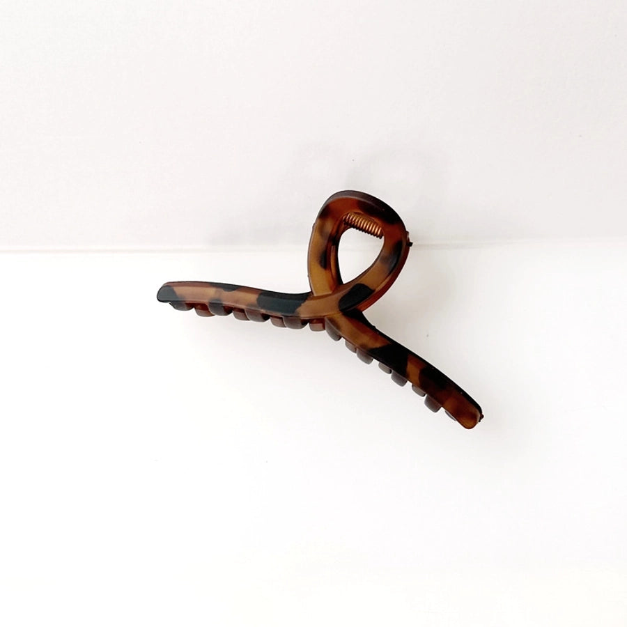 fashion geometric leopard plastic hollow out hair claws