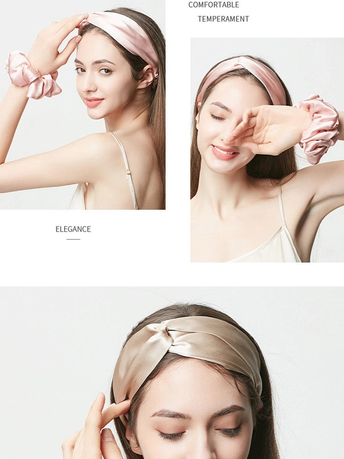 Strictly Selected 19 Mm Silk Hair Band Hair Ring Head Flower 100%  Silk Large Intestine Hair Ring Bright Color Hair Accessories Light Luxury Gift