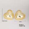 1 Pair Basic Classic Style Geometric Star Heart Shape Irregular CCB K Gold Plated Stud Earrings