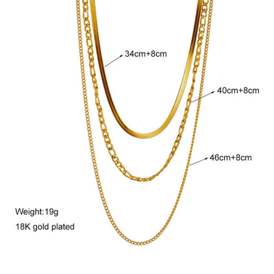 Jewelry Lady Geometric Titanium Steel Zircon Plating Necklace