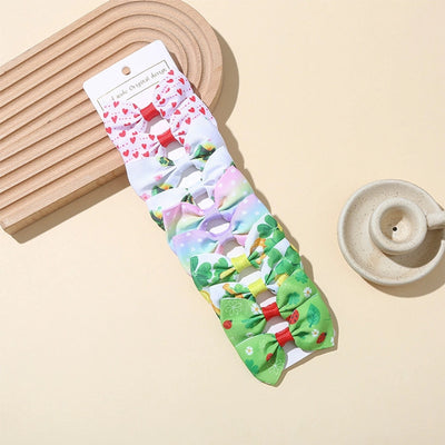 Girl'S Sweet Korean Style Bow Knot Polyester Hair Clip