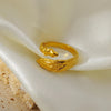 Jewelry Elegant Simple Style Snake 304 Stainless Steel 18K Gold Plated Open Rings