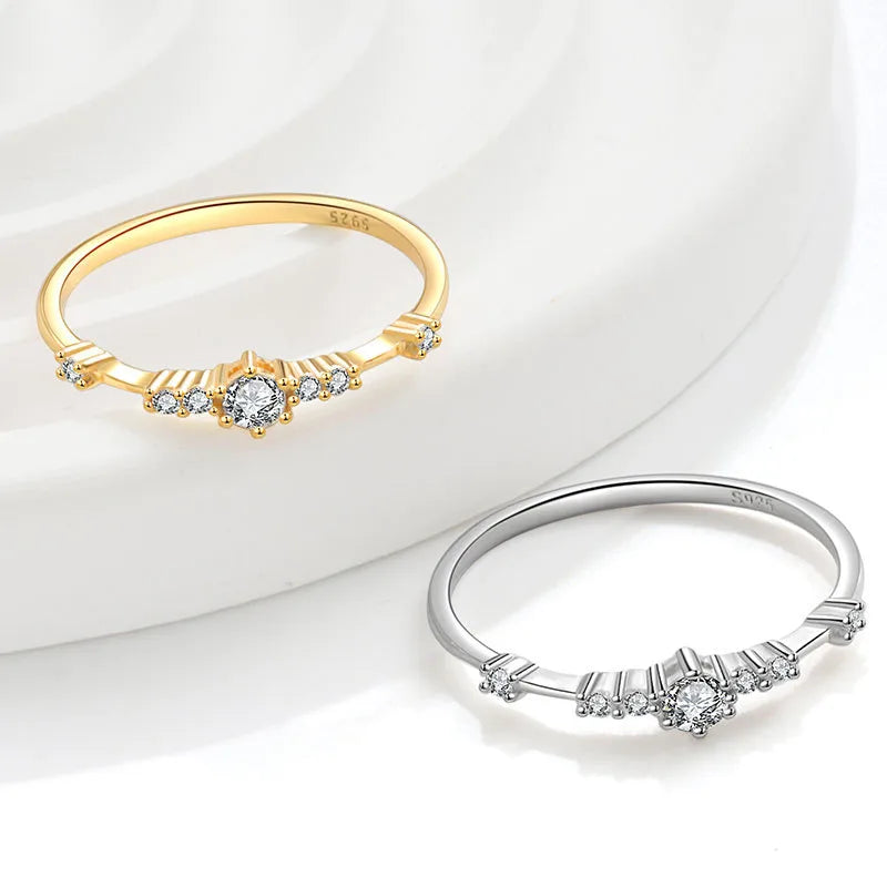 1 Piece 925 Sterling Silver Geometric Rings