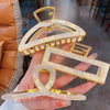 fashion gradient color arylic copper plating hair claws 1 piece
