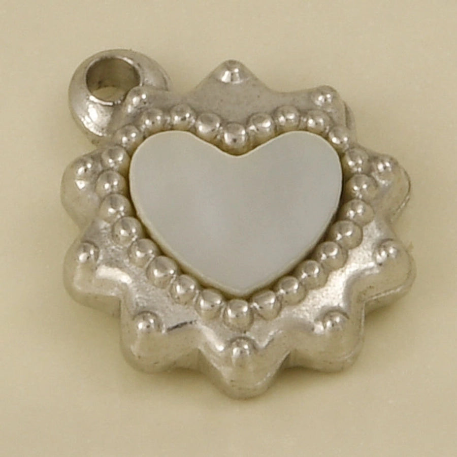 Jewelry Vintage Style Classic Style Heart Shape 304 Stainless Steel Shell Abalone Shell 18K Gold Plated Irregular Plating Pendant Necklace