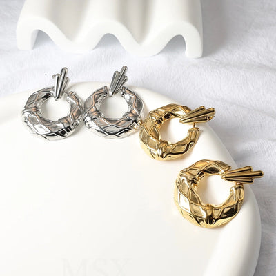 Jewelry Streetwear Geometric 304 Stainless Steel Plating Earrings Necklace