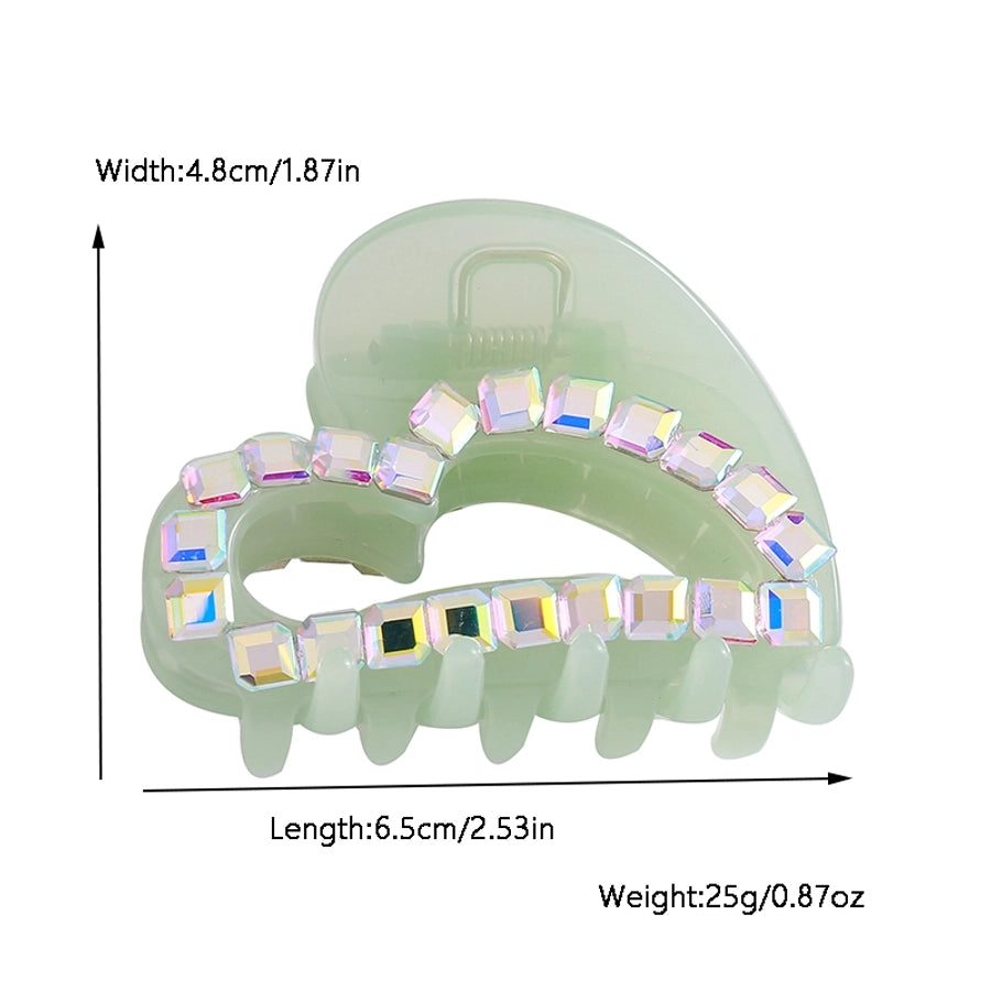 Women's Simple Style Classic Style Heart Shape Rhinestone Acetic acid sheets Hollow Out Inlay Rhinestones Hair Claws