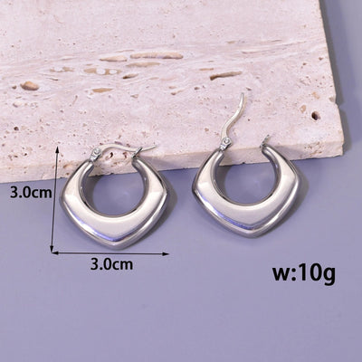 1 Pair Simple Style Geometric 304 Stainless Steel 18K Gold Plated Ear Studs