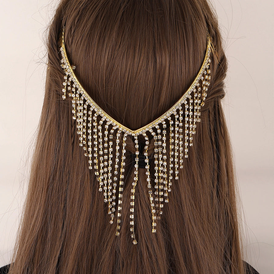 exaggerated geometric rhinestone plating rhinestones hair band 1 piece
