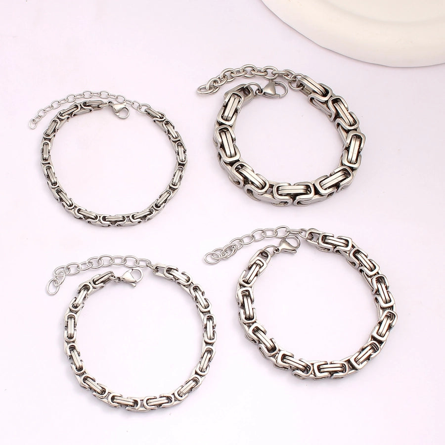 Jewelry Hip-Hop Commute Geometric 667 Stainless Steel Bracelets Necklace