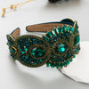 fashion geometric cloth inlay rhinestones hair band 1 piece