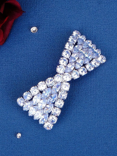 women's elegant sweet solid color alloy plating inlay rhinestones hair clip