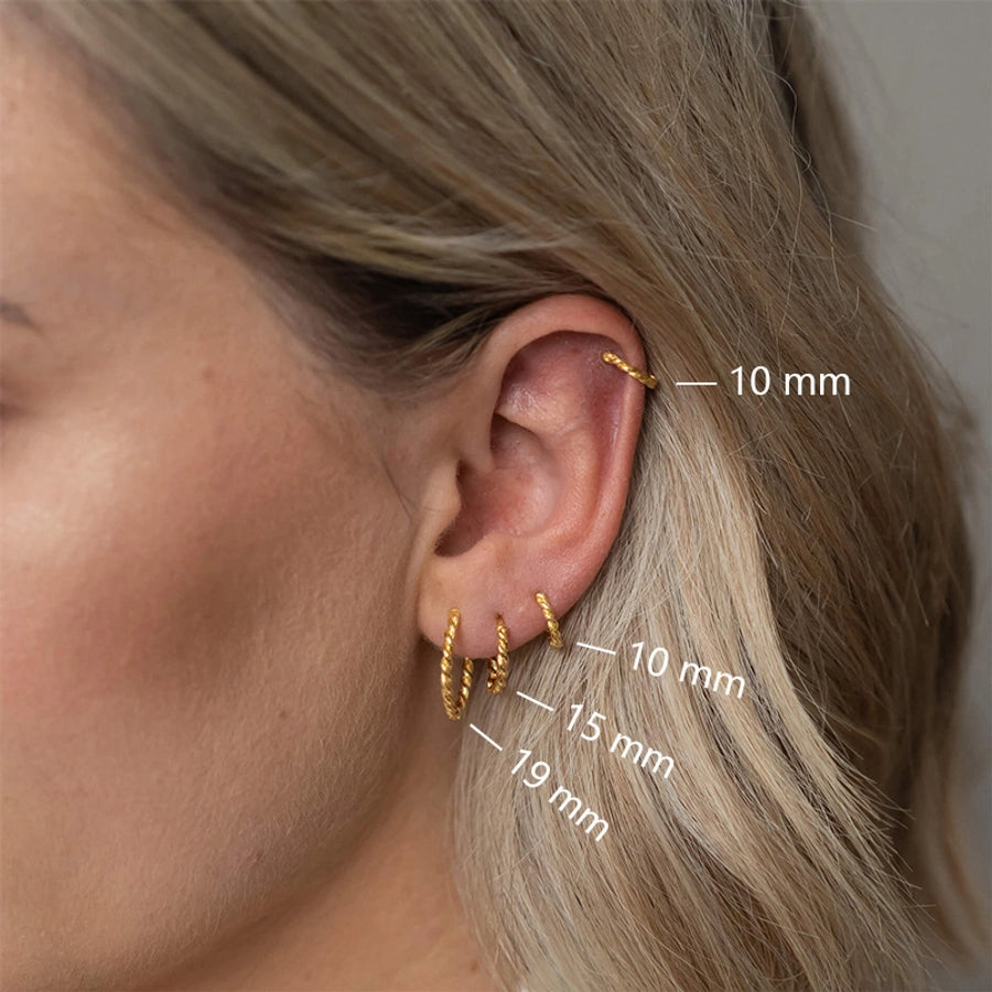 1 Pair Casual Simple Style Solid Color Copper Earrings