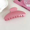 French style solid color elegant semicircle shark clip summer fashion acrylic grip large pink hair updo hairpin