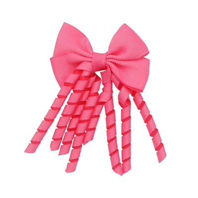 Children's Headwear Hair Accessories  Christmas Festival Roll Tassel Candy Color Bow Hairpin 3421