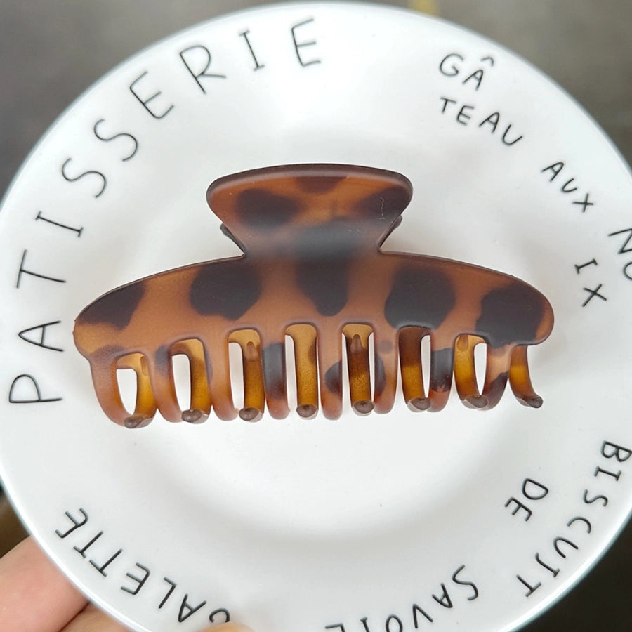 fashion geometric leopard plastic hollow out hair claws