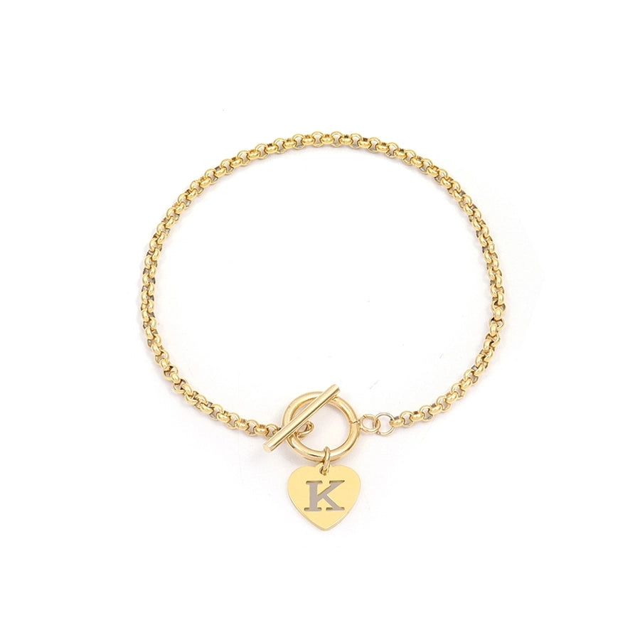 Elegant Simple Style Classic Style Letter 201 Stainless Steel 304 Stainless Steel Bracelets In Bulk