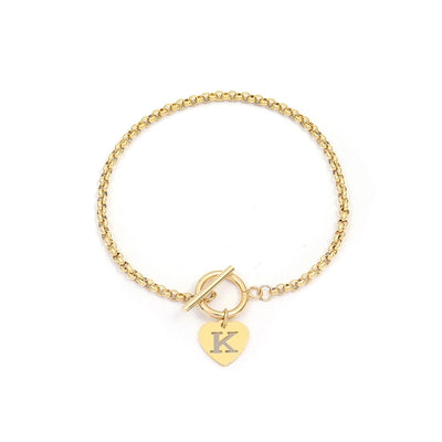 Elegant Simple Style Classic Style Letter 201 Stainless Steel 304 Stainless Steel Bracelets In Bulk